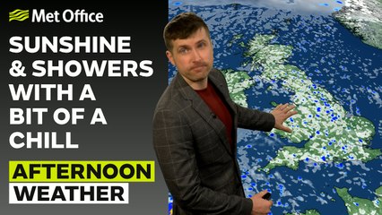 Met Office Afternoon Weather Forecast 14/03/2025 - Sunny spells for many