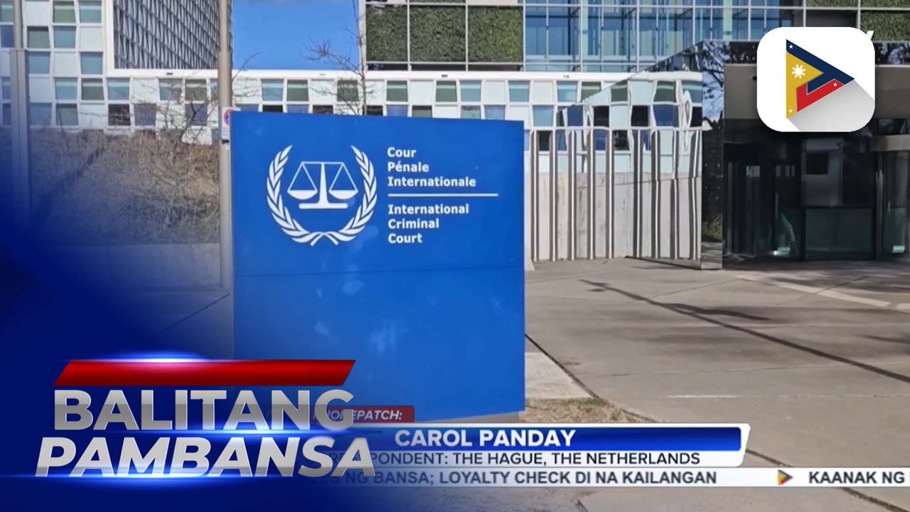 Sitwasyon sa labas ng ICC kaugnay ng pre-trial ng kaso ni dating Pres. Duterte mamayang gabi