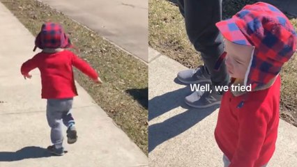 Savage toddler instantly shuts down dad's idea to make friends at park