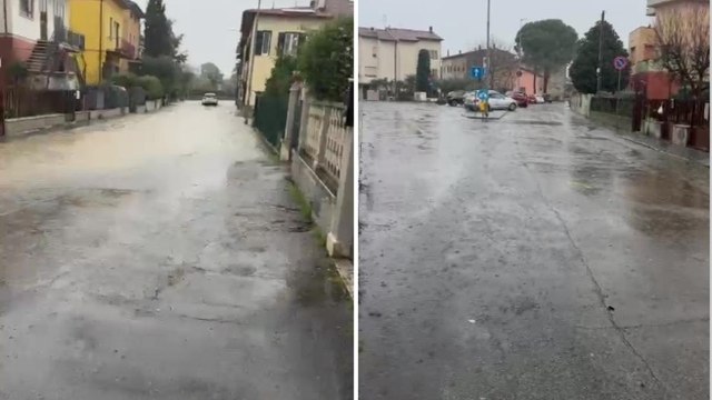 Campi Bisenzio, acqua in strada e fiume in piena: torna la paura per il maltempo