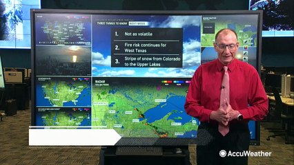 Look ahead: Texas fire risk; Snow from Colorado to Great Lakes