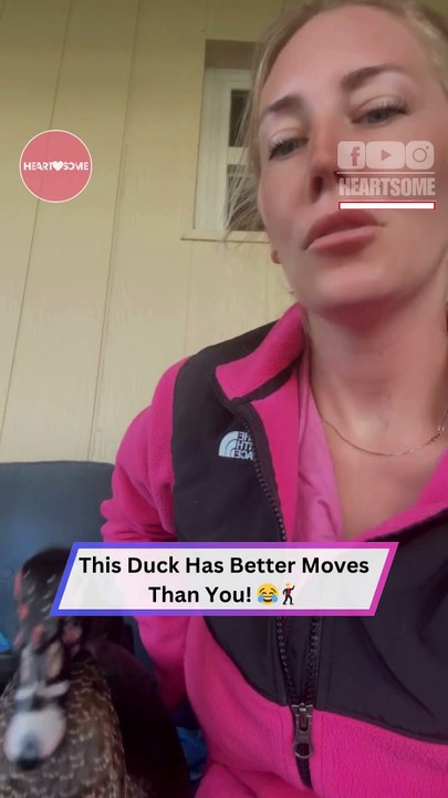 Duck’s Epic Dance Moves to Owner’s Singing! 🦆 || Heartsome 💖