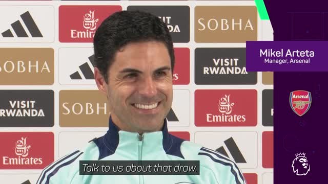 Arteta reacts to Opta's supercomputer prediction