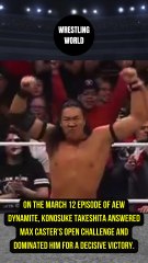 Konosuke Takeshita squashed Max Caster on AEW Dynamite.