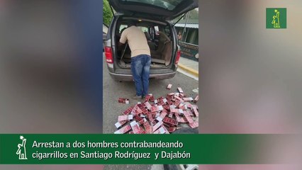 Arrestan a dos hombres contrabandeando cigarrillos en Santiago Rodríguez  y Dajabón -