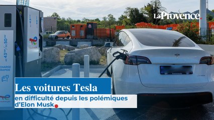 Les voitures Tesla, en difficulté depuis les polémiques d'Elon Musk