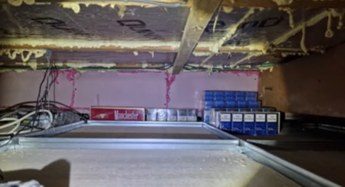 Watch moment £2k worth of illegal cigarettes and vapes seized from hidden compartment in Preston shop