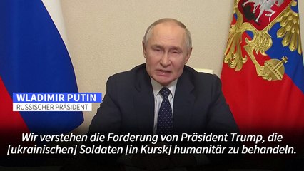 Putin ruft ukrainische Soldaten in Kursk zur Kapitulation auf