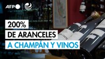Aranceles de 200% al champán y vinos de la UE