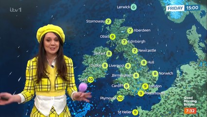 Laura Tobin Weather forecast for the UK (14/03/2025)