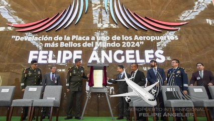 México: Se devela en el AIFA la placa del premio Internacional Versalles; es de los mejores aeropuertos del mundo