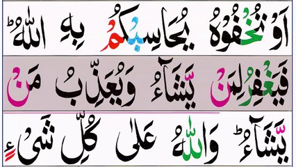 Last Ruku of Surah Al Baqarah HD Arabic Text | Surah Al Baqarah Last 3 Verses Pani patti Voice