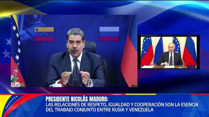 Putin e Maduro decidem ‘ampliar’ cooperação entre Rússia e Venezuela