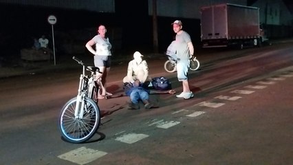 Motorista foge após atingir ciclista na Av. Piquiri em Cascavel