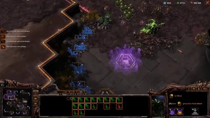 [SC2]No.0354--Great ZERG Player vs Harder-Level ZERG A.I, LOSS[Baneling Bust].CUT.01'24-10'49
