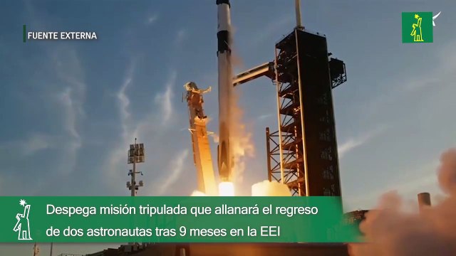 Despega misión tripulada que allanará el regreso de dos astronautas tras 9 meses en la EEI