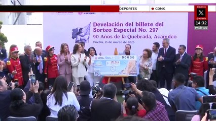 Lotería Nacional lanza billete conmemorativo de la Quebrada de Acapulco en Puebla