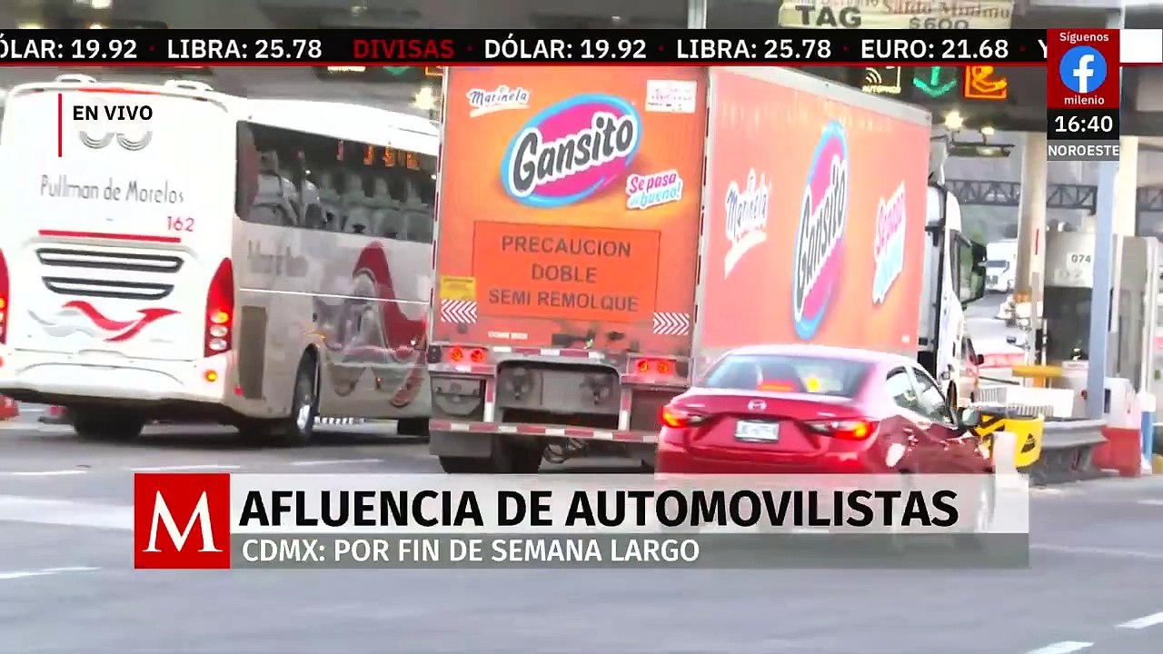 Aumenta la afluencia vehicular en la autopista México-Cuernavaca debido al puente