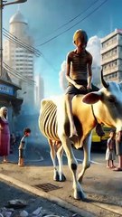 Beautiful AI Short Story of a Thin Horse and a Thin Man