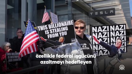Elon Musk'a karşı 'Tesla Takedown' protestosu düzenlendi