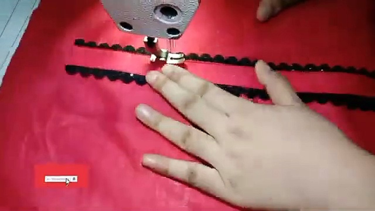 Panel kurta with lace cutting and stitching method -- Tarizon wala kurta cutting krny ka asan trika