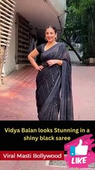 Vidya Balan looks Stunning in a shiny black saree
