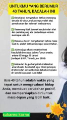 beberapa hal yang perlu diperhatikan dan direnungkan pada usia 40 tahun #berita