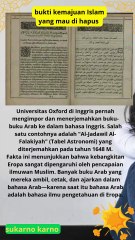 bukti sejarah kemajuan islam yang mau disembunyikan barat  #news #motivasi