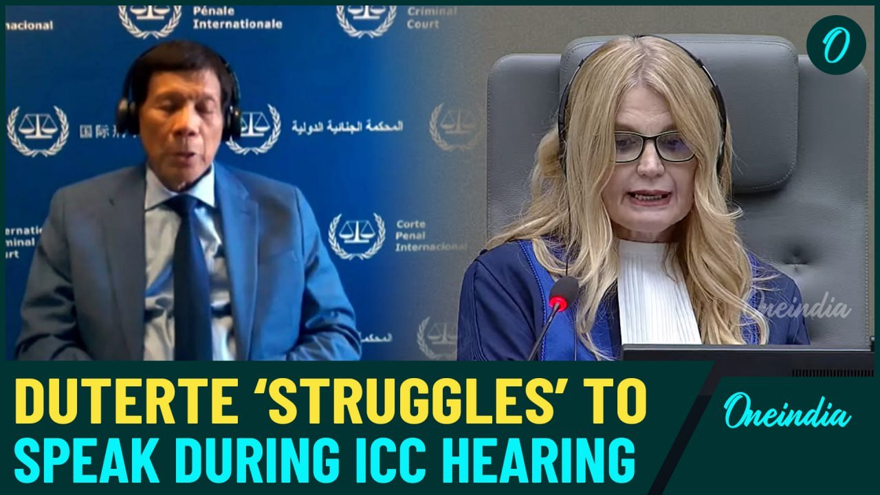 Philippines ex-leader Rodrigo Duterte Struggles to Speaks| Duterte ICC Hearing on Drug Abuse Charges