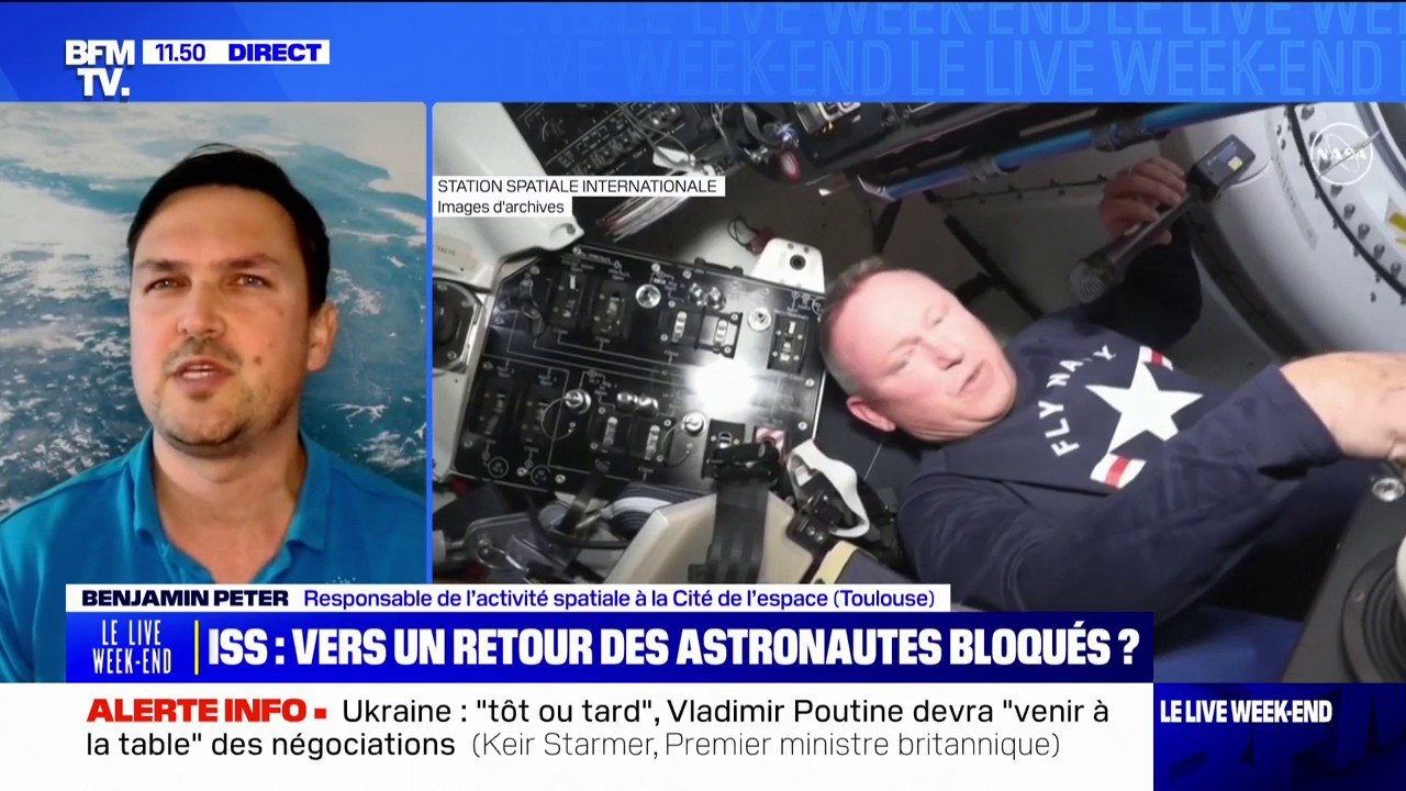 Astronautes coincés dans l'ISS: "Tout est calculé, tout est préparé pour ne pas qu'il y ait pas d'aléas qui mettent en péril leur survie", assure Benjamin Peter