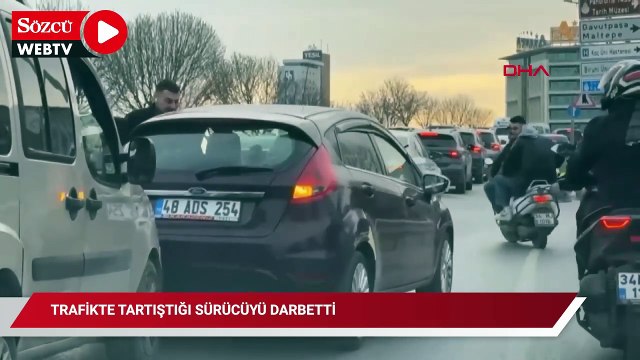 Zeytinburnu'nda trafikte tartıştığı sürücüyü darbedip aracının aynasını kırdı