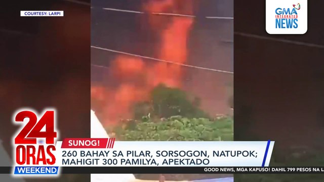 260 bahay sa Pilar, Sorsogon, natupok; mahigit 300 pamilya, apektado | 24 Oras Weekend