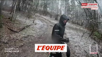 Le footing humide des Bleus en vidéo - Biathlon - L'Equipe Inside