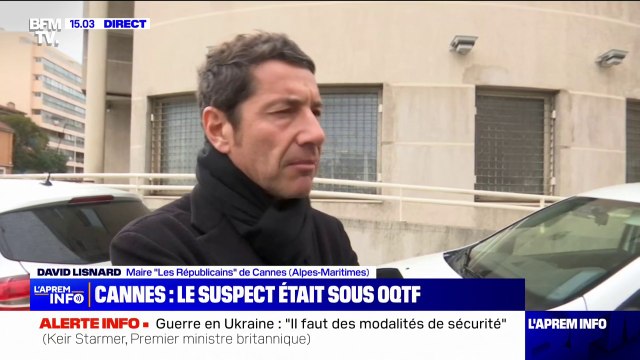 Attaque au couteau à Cannes: l'assaillant est un individu marocain, sous OQTF , précise David Lisnard, maire LR de Cannes