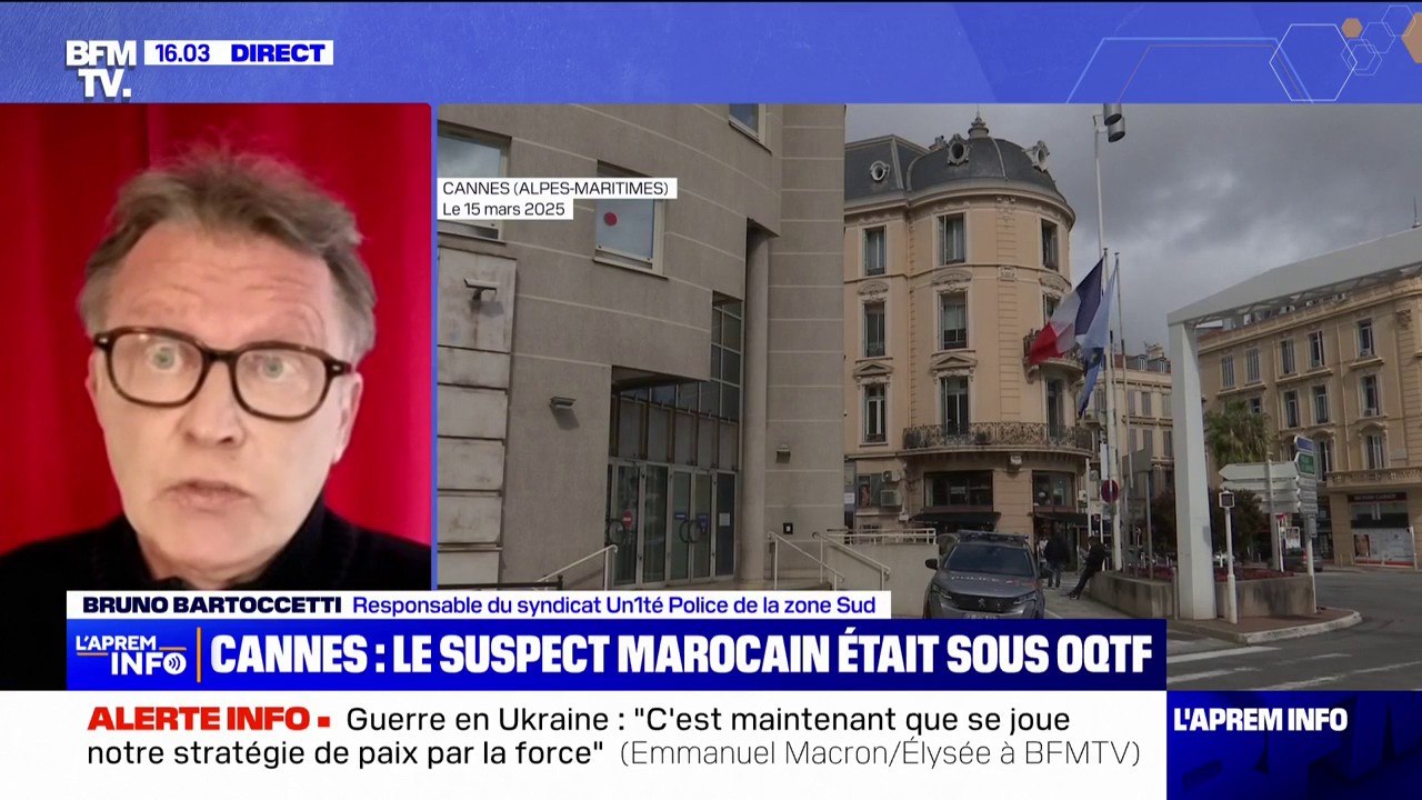 Agression de policiers par un Marocain sous OQTF à Cannes: "Ça devient une triste habitude", regrette Bruno Bartoccetti (Unité police)