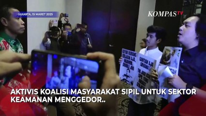 Pintu Digedor! KontraS Protes Langsung Depan Ruang Rapat RUU TNI di Hotel Mewah