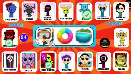 Impossible Guess The Squid Game Sprunki Compilation🐙By EMOJI🤫Doll Thanos🦹🏻Seong Gi hun🥇