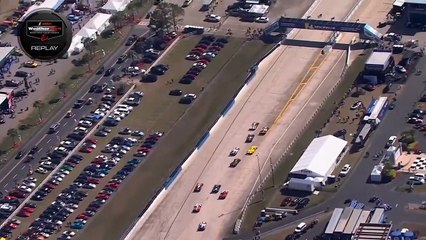 IMSA 2025 12H Sebring Race Restart Grosjean Slow Almost Pile Up