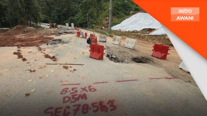 Satu lagi lubang benam di Jalan Gua Musang–Lojing, laluan ditutup sepenuhnya