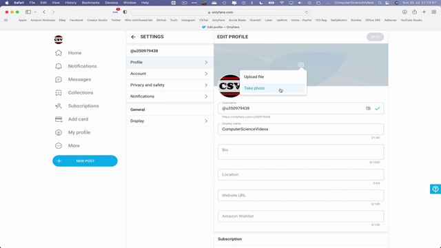How to UPLOAD a Profile Banner to Your Only Fans Account On a Mac Computer (Tutorial 7) - Basic