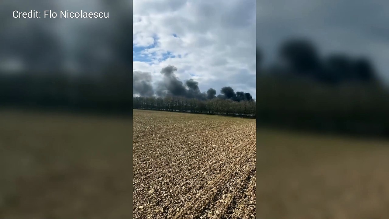 Firefighters battle blaze after 'explosion' at industrial estate