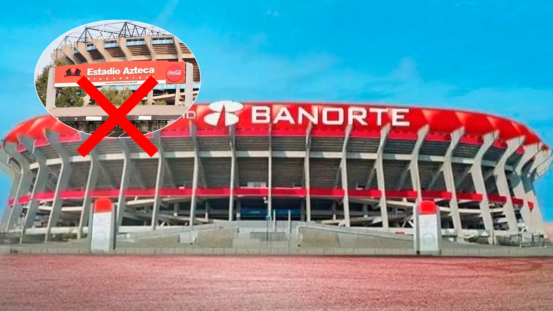 Estadio Azteca: comienza el cambio de nombre a Estadio Banorte