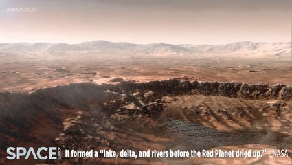 Artist Animation Of Water Flowing Into Ancient Mars Jezero Crater
