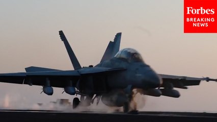 U.S. Fighter Jets Take Off To Conduct An Airstrike Against The Houthis In Yemen