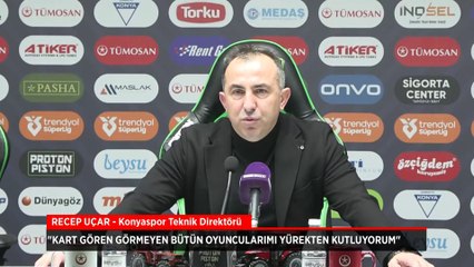 Konyaspor Teknik Direktörü Recep Uçar'dan oyuncularına tebrik