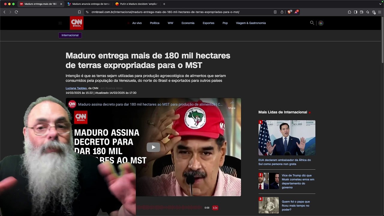 MADURO vai dar TERRA a 180 MIL integrantes do MST em TROCA de ACORDO VANTAJOSO com GOVERNO LULA