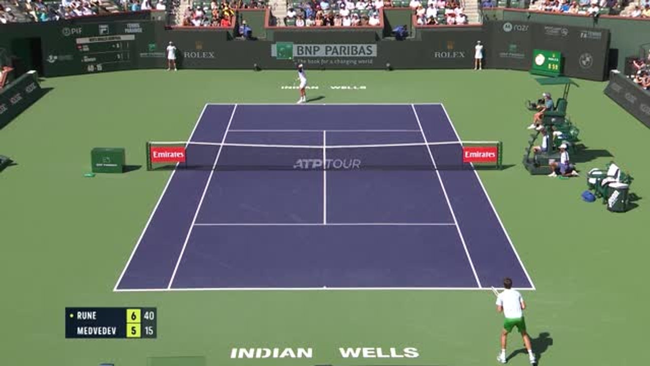 Indian Wells - Rune s'offre Medvedev et rallie la finale