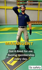 Worker who puts everything on their head  #safety #hse #reels #fyp #accident #training