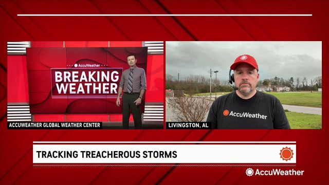 Tornadic storms speed through the Southeast