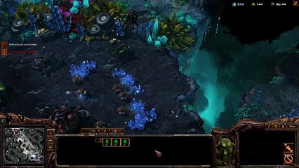 [SC2]No.0355--Great ZERG Player vs Harder-Level ZERG A.I, LOSS[Macro-ni Mass-Queens].CUT.01'39-18'24